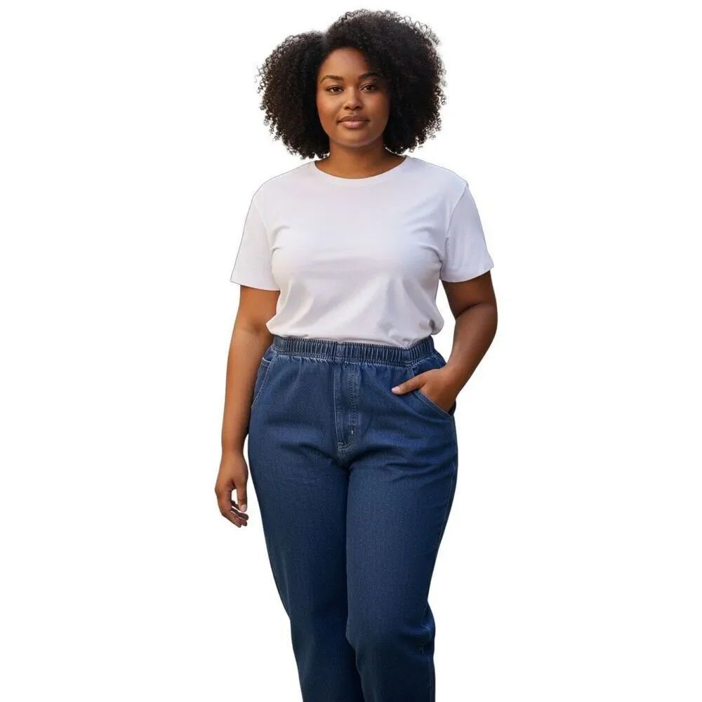 Vintage White Stag Elastic Waisted Jeans 16P
